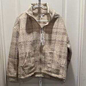 Workshop Republic Clothing Cream Teddy Jacket